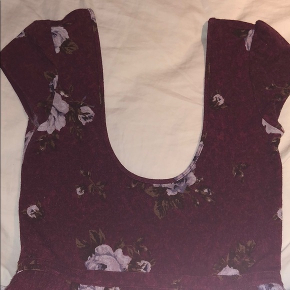 Urban Outfitters Maroon Floral Dress - Picture 2 of 3